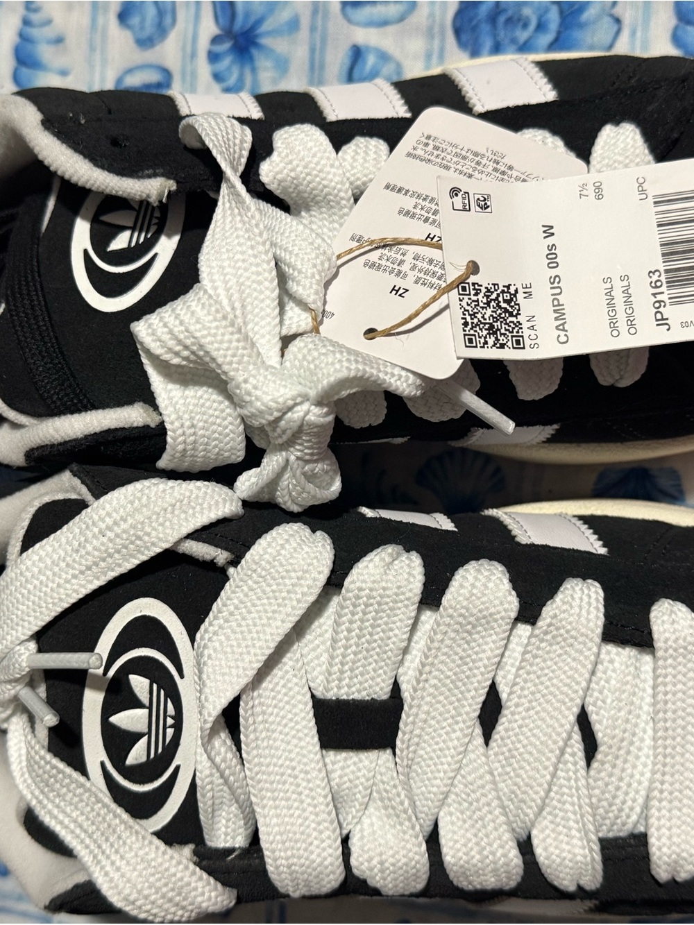adidas Black and White Campus Low-Top Sneakers